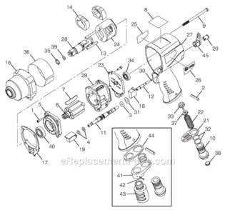 Page A Diagram and Parts List for CP7740Q 8941077408 Chicago Pneumatic Wrench
